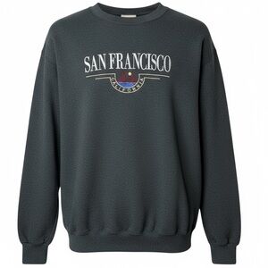 Vintage Hanes “San Francisco” Embroidered Crewneck Sweatshirt Medium‎ Gray